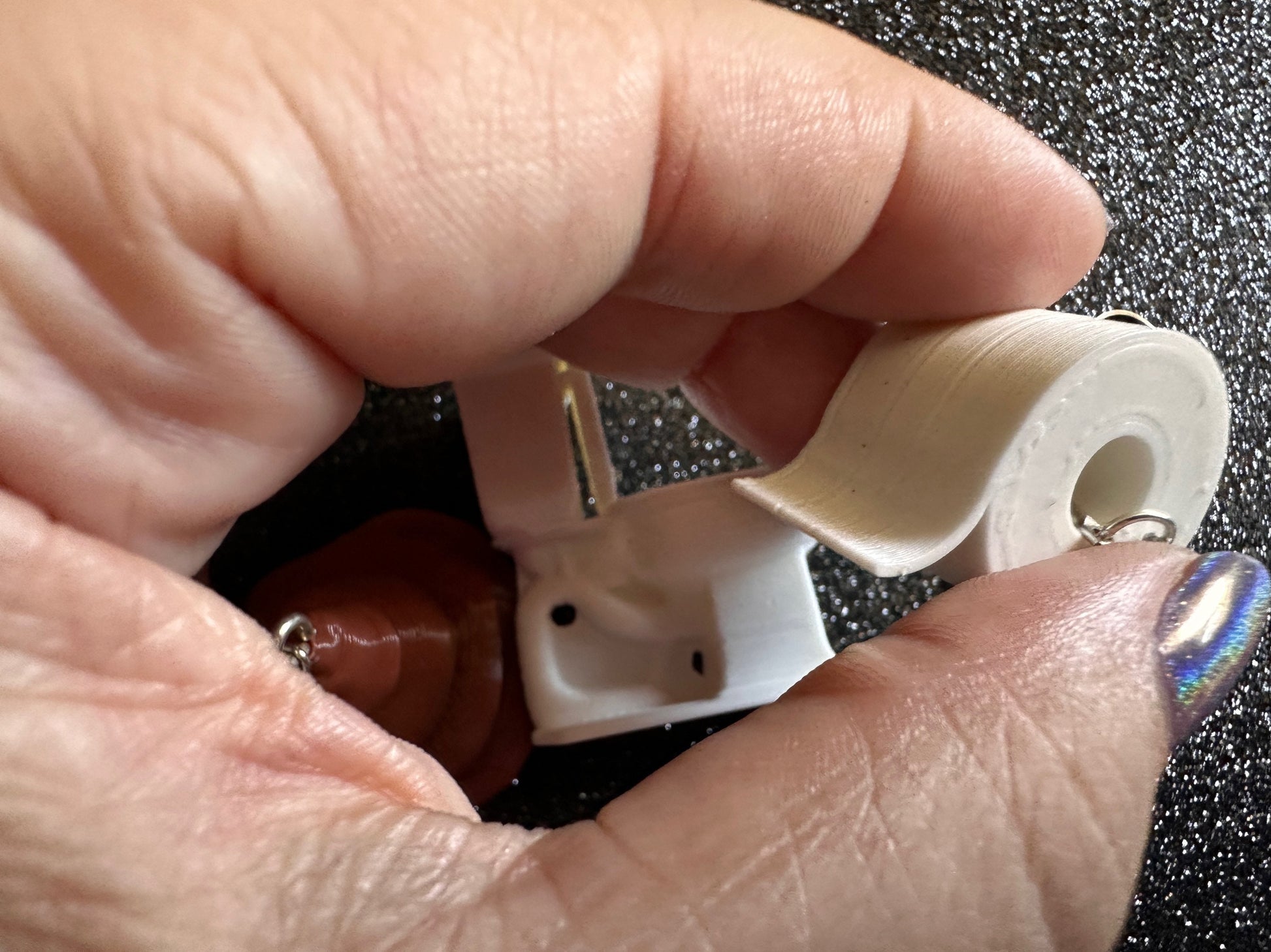 3D-Printed Toilet Themed Earrings: Toilet Paper, Poop, Bathroom, Loo, Restroom, Water Closet, WC, Wipe, Novelty, Best Gifts for Her/Him/Them