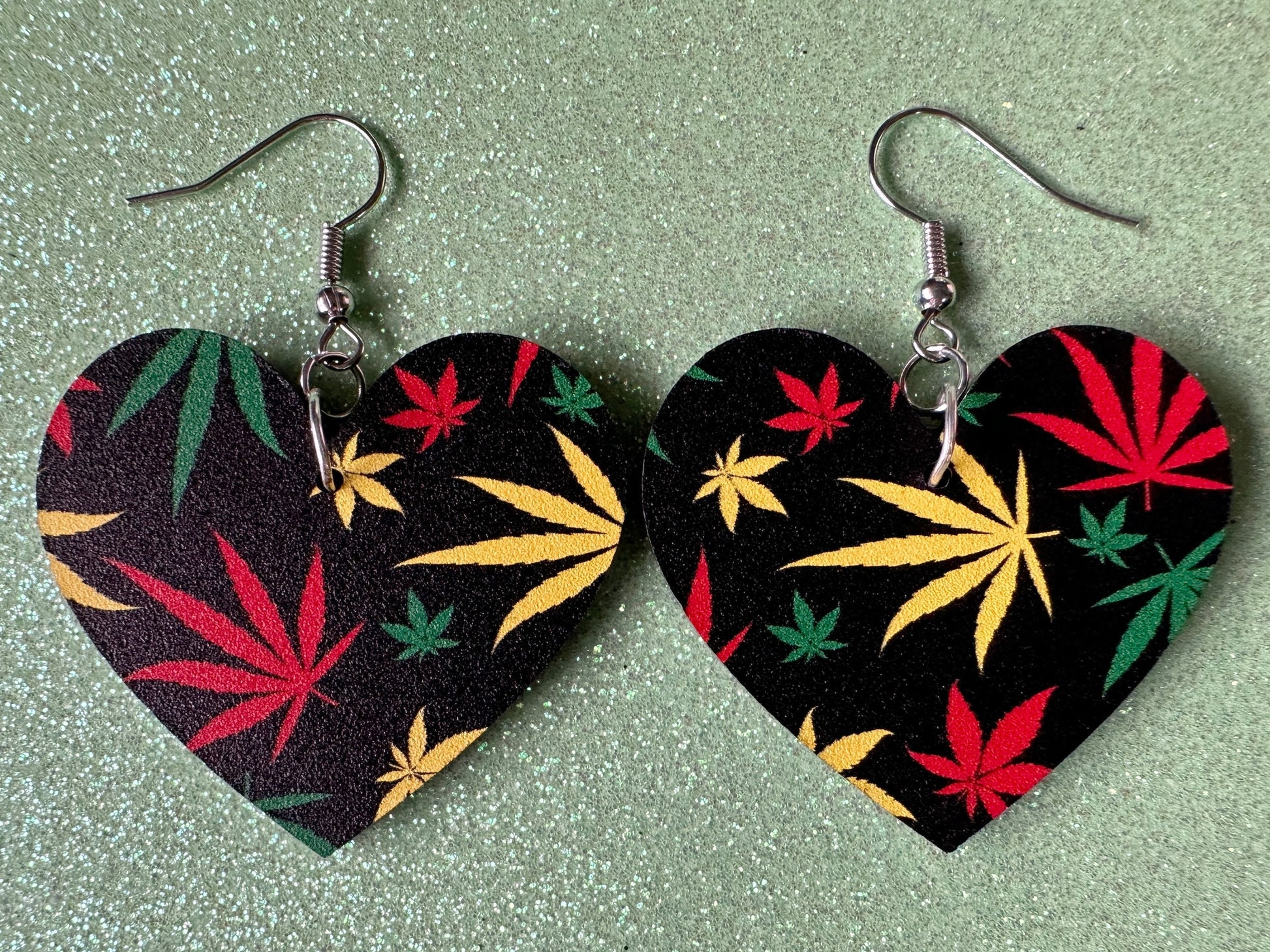 420 Leaf Earrings: Laser Cut Acrylic Leaves, Green Earrings, Plants, 420, Pot, Gag Gift, Novelty, Best Gifts for Her/Him/Them