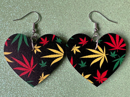 420 Leaf Earrings: Laser Cut Acrylic Leaves, Green Earrings, Plants, 420, Pot, Gag Gift, Novelty, Best Gifts for Her/Him/Them
