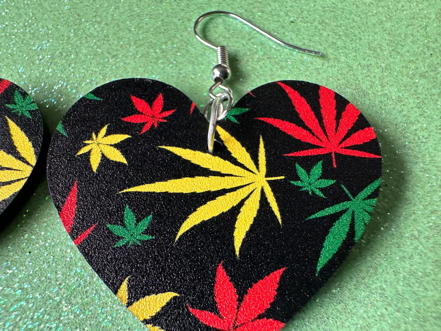 420 Leaf Earrings: Laser Cut Acrylic Leaves, Green Earrings, Plants, 420, Pot, Gag Gift, Novelty, Best Gifts for Her/Him/Them