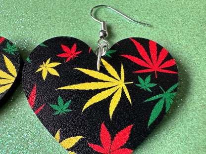 420 Leaf Earrings: Laser Cut Acrylic Leaves, Green Earrings, Plants, 420, Pot, Gag Gift, Novelty, Best Gifts for Her/Him/Them