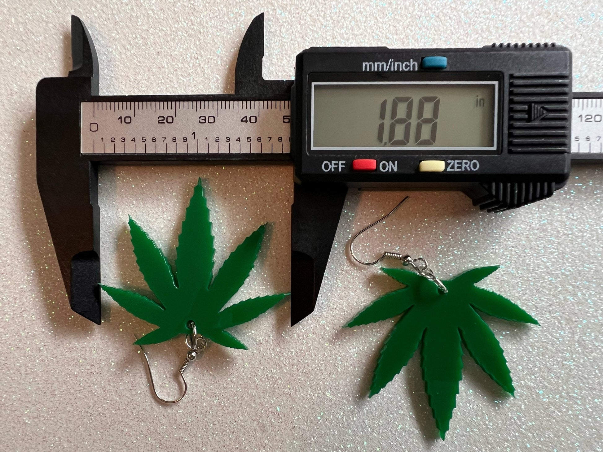 420 Leaf Earrings: Laser Cut Acrylic Leaves, Green Earrings, Plants, 420, Pot, Gag Gift, Novelty, Best Gifts for Her/Him/Them