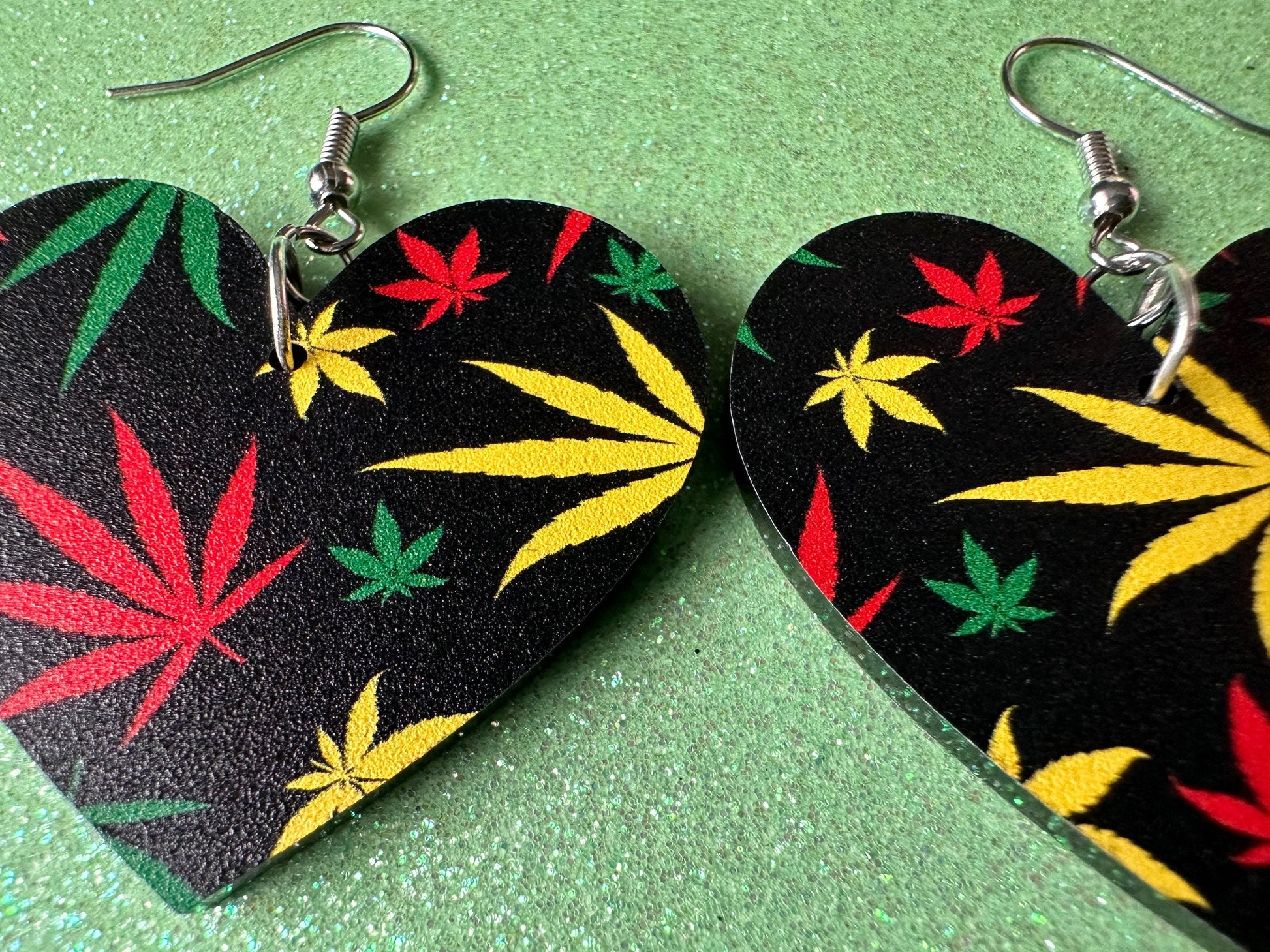 420 Leaf Earrings: Laser Cut Acrylic Leaves, Green Earrings, Plants, 420, Pot, Gag Gift, Novelty, Best Gifts for Her/Him/Them