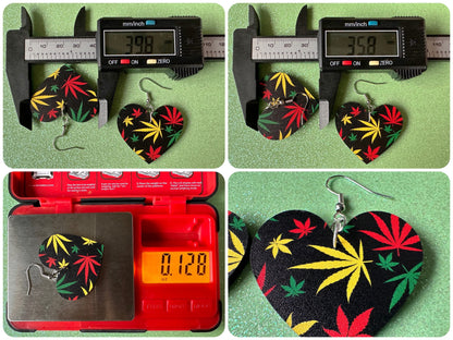 420 Leaf Earrings: Laser Cut Acrylic Leaves, Green Earrings, Plants, 420, Pot, Gag Gift, Novelty, Best Gifts for Her/Him/Them