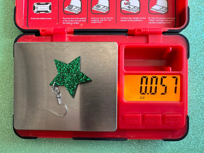 5 Point Star Earrings: Laser Cut Acrylic Stars, Night Sky, Dangle Stars, Xmas, Christmas Tree Topper, Christmas Star, Gifts for Her/Him/Them