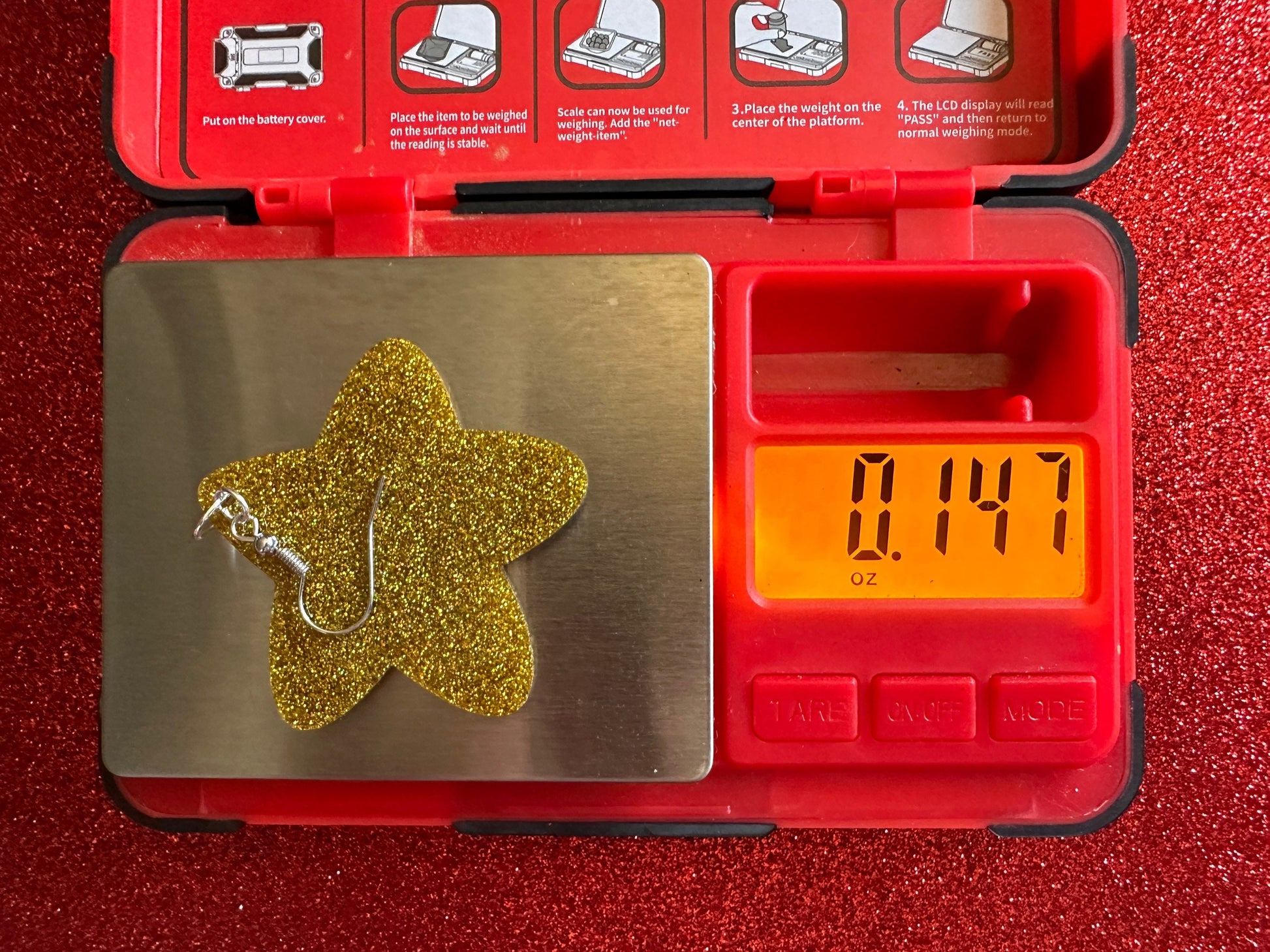 5 Point Star Earrings: Laser Cut Acrylic Stars, Night Sky, Dangle Stars, Xmas, Christmas Tree Topper, Christmas Star, Gifts for Her/Him/Them