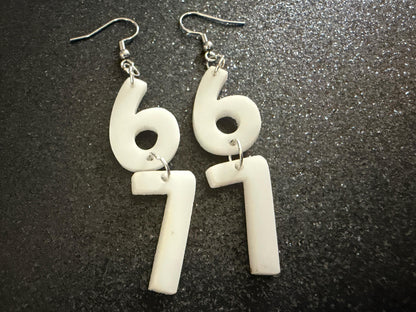 6 7 Meme Number Earrings: Laser Cut Numbers, six Seven, Math Teacher Gift, Anniversary, Novelry, Mainstream, Best Gifts for Her/Him/Them