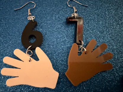 6 7 Meme Number Earrings: Laser Cut Numbers, six Seven, Math Teacher Gift, Anniversary, Novelry, Mainstream, Best Gifts for Her/Him/Them