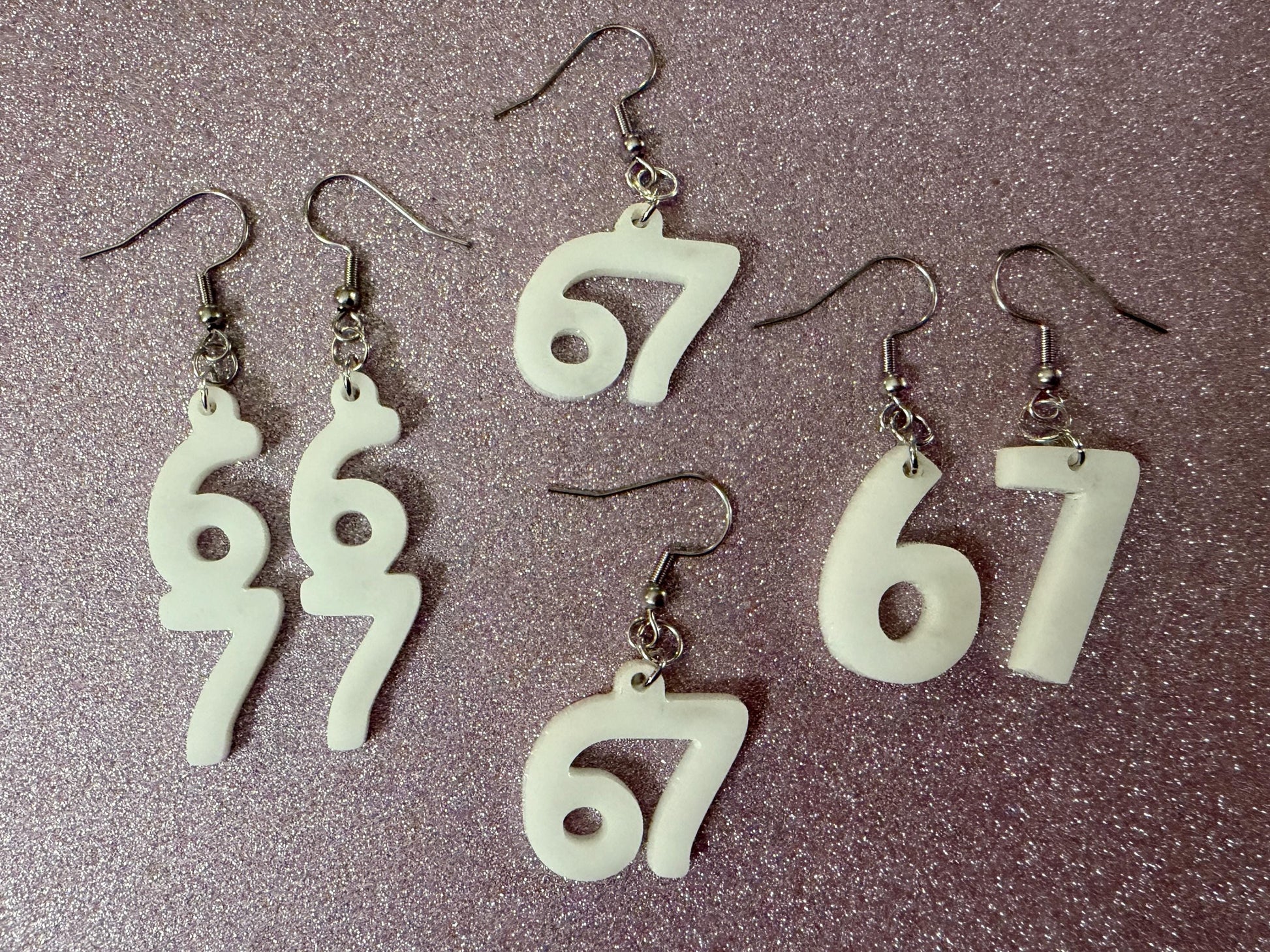 6 7 Meme Number Earrings: Laser Cut Numbers, six Seven, Math Teacher Gift, Anniversary, Novelry, Mainstream, Best Gifts for Her/Him/Them