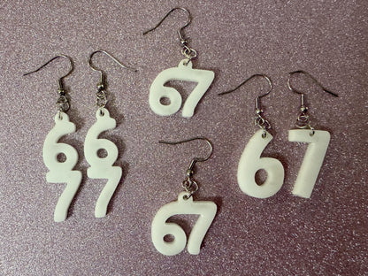 6 7 Meme Number Earrings: Laser Cut Numbers, six Seven, Math Teacher Gift, Anniversary, Novelry, Mainstream, Best Gifts for Her/Him/Them