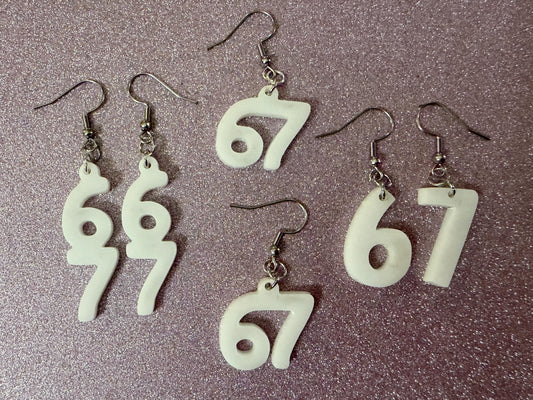 6 7 Meme Number Earrings: Laser Cut Numbers, six Seven, Math Teacher Gift, Anniversary, Novelry, Mainstream, Best Gifts for Her/Him/Them