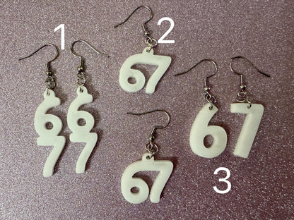 6 7 Meme Number Earrings: Laser Cut Numbers, six Seven, Math Teacher Gift, Anniversary, Novelry, Mainstream, Best Gifts for Her/Him/Them