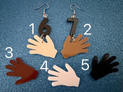 6 7 Meme Number Earrings: Laser Cut Numbers, six Seven, Math Teacher Gift, Anniversary, Novelry, Mainstream, Best Gifts for Her/Him/Them