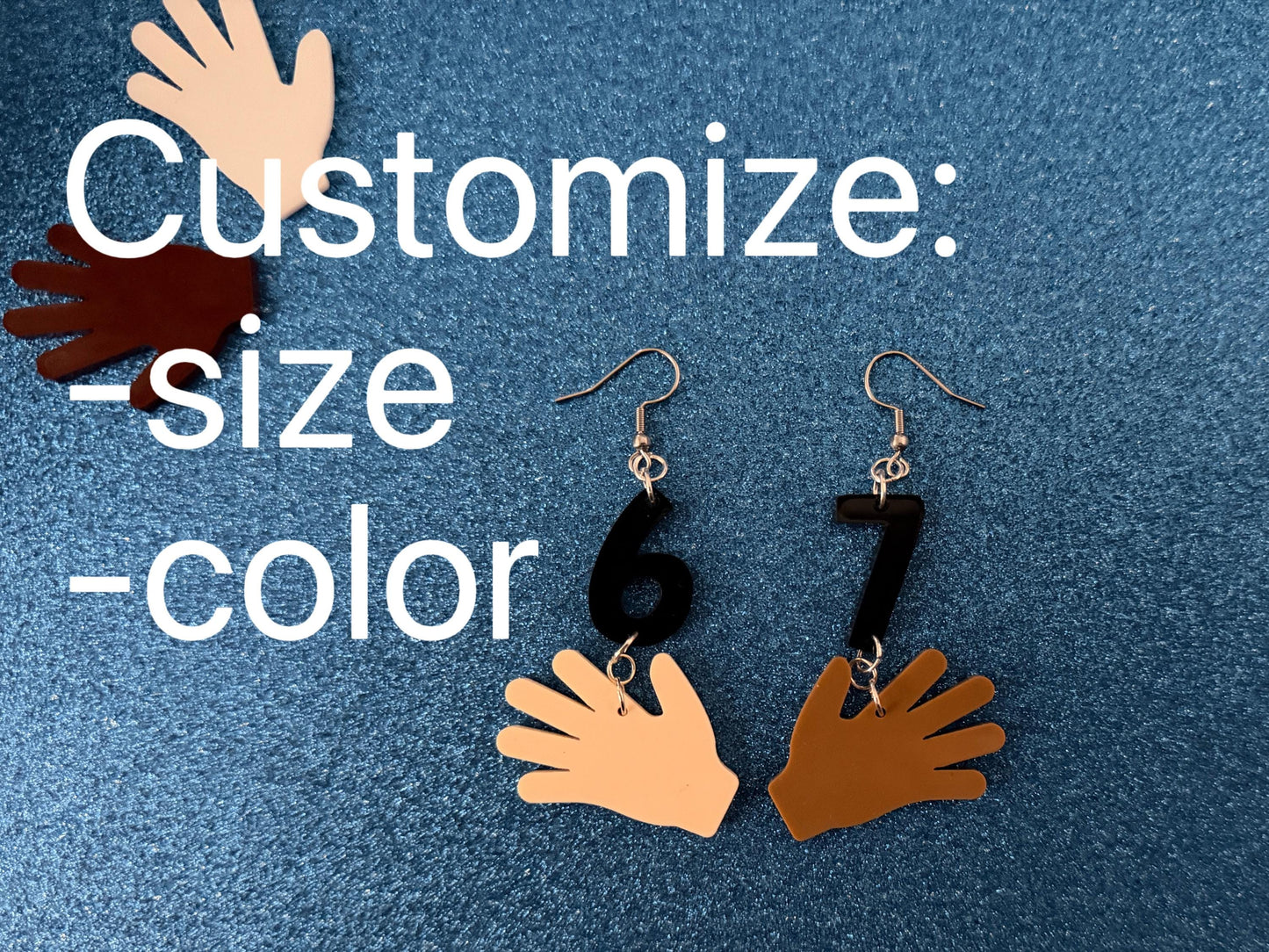 6 7 Meme Number Earrings: Laser Cut Numbers, six Seven, Math Teacher Gift, Anniversary, Novelry, Mainstream, Best Gifts for Her/Him/Them