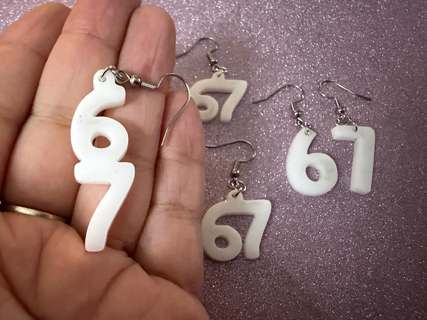 6 7 Meme Number Earrings: Laser Cut Numbers, six Seven, Math Teacher Gift, Anniversary, Novelry, Mainstream, Best Gifts for Her/Him/Them