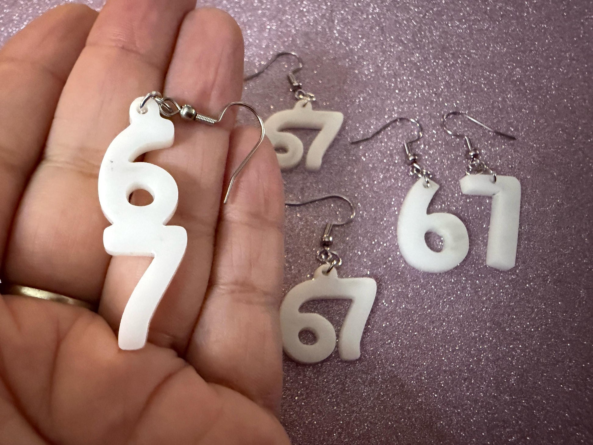 6 7 Meme Number Earrings: Laser Cut Numbers, six Seven, Math Teacher Gift, Anniversary, Novelry, Mainstream, Best Gifts for Her/Him/Them