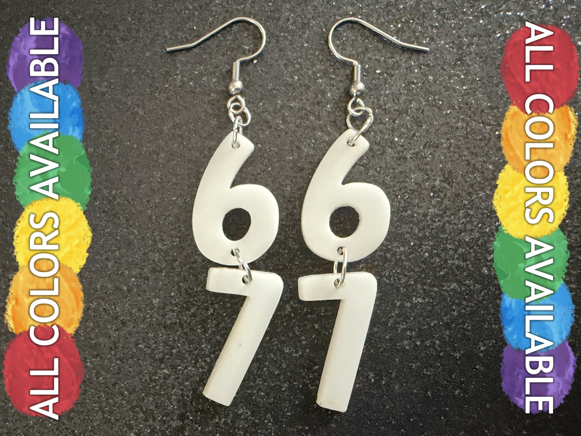 6 7 Meme Number Earrings: Laser Cut Numbers, six Seven, Math Teacher Gift, Anniversary, Novelry, Mainstream, Best Gifts for Her/Him/Them