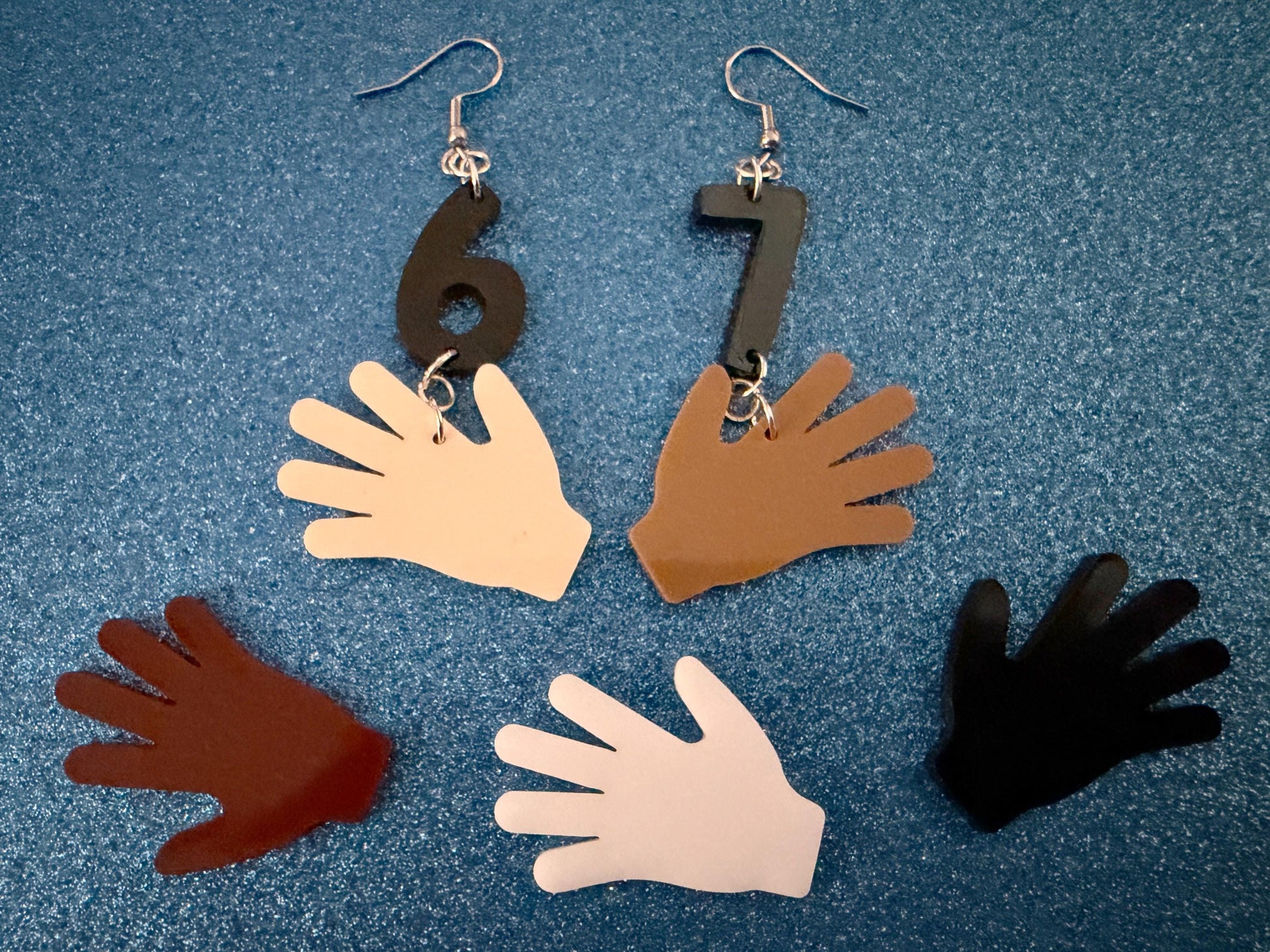 6 7 Meme Number Earrings: Laser Cut Numbers, six Seven, Math Teacher Gift, Anniversary, Novelry, Mainstream, Best Gifts for Her/Him/Them