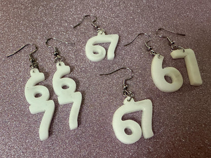 6 7 Meme Number Earrings: Laser Cut Numbers, six Seven, Math Teacher Gift, Anniversary, Novelry, Mainstream, Best Gifts for Her/Him/Them