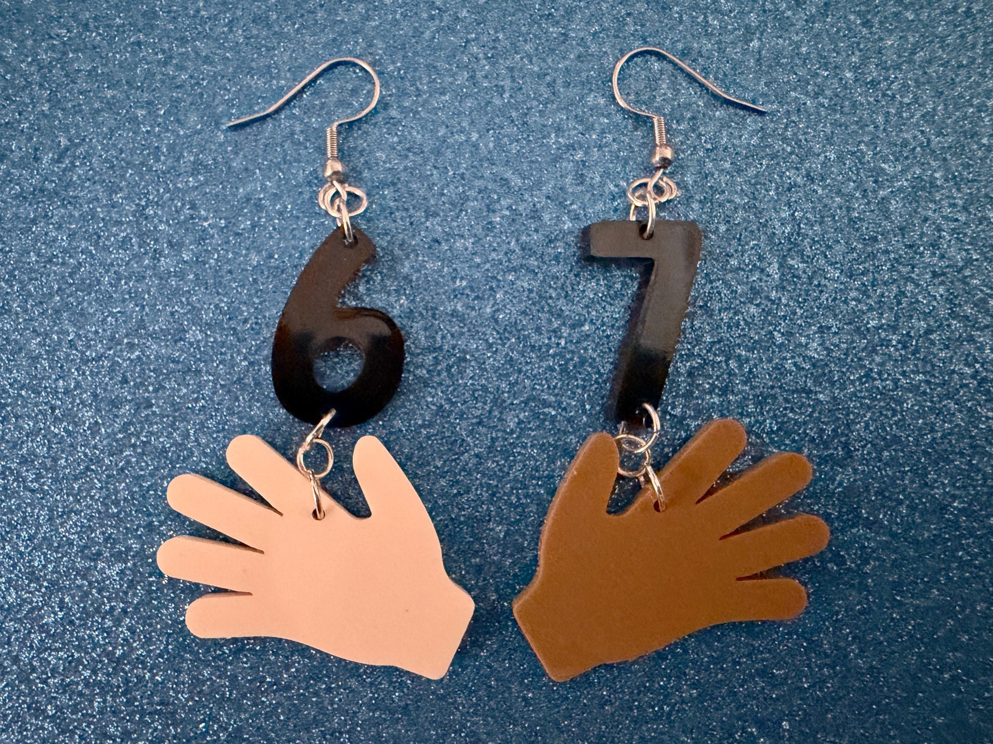 6 7 Meme Number Earrings: Laser Cut Numbers, six Seven, Math Teacher Gift, Anniversary, Novelry, Mainstream, Best Gifts for Her/Him/Them