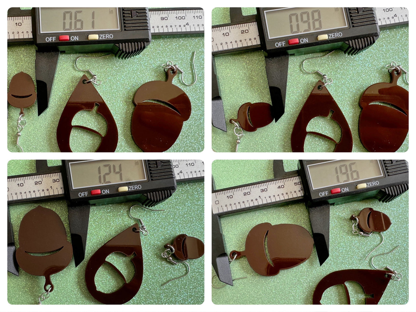 Acorn Earrings: Dark Brown Laser Cut Acrylic Acorns, Forest, Fall, Autumn, Nuts, Nature, Gifts for Her/Him/Them