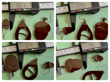 Acorn Earrings: Dark Brown Laser Cut Acrylic Acorns, Forest, Fall, Autumn, Nuts, Nature, Gifts for Her/Him/Them