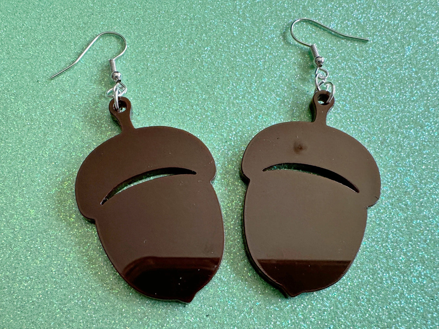 Acorn Earrings: Dark Brown Laser Cut Acrylic Acorns, Forest, Fall, Autumn, Nuts, Nature, Gifts for Her/Him/Them