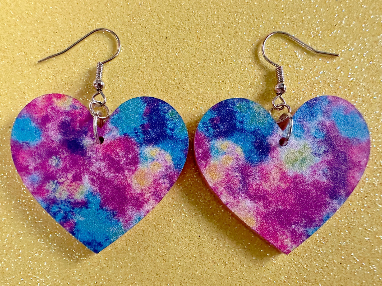 Acrylic Pour Earrings: Laser Cut Acrylic Rainbows, Colorful, Paint Splatter, Psychedelic, Magic, Pride, Art, Paint, Gifts for Her/Him/Them
