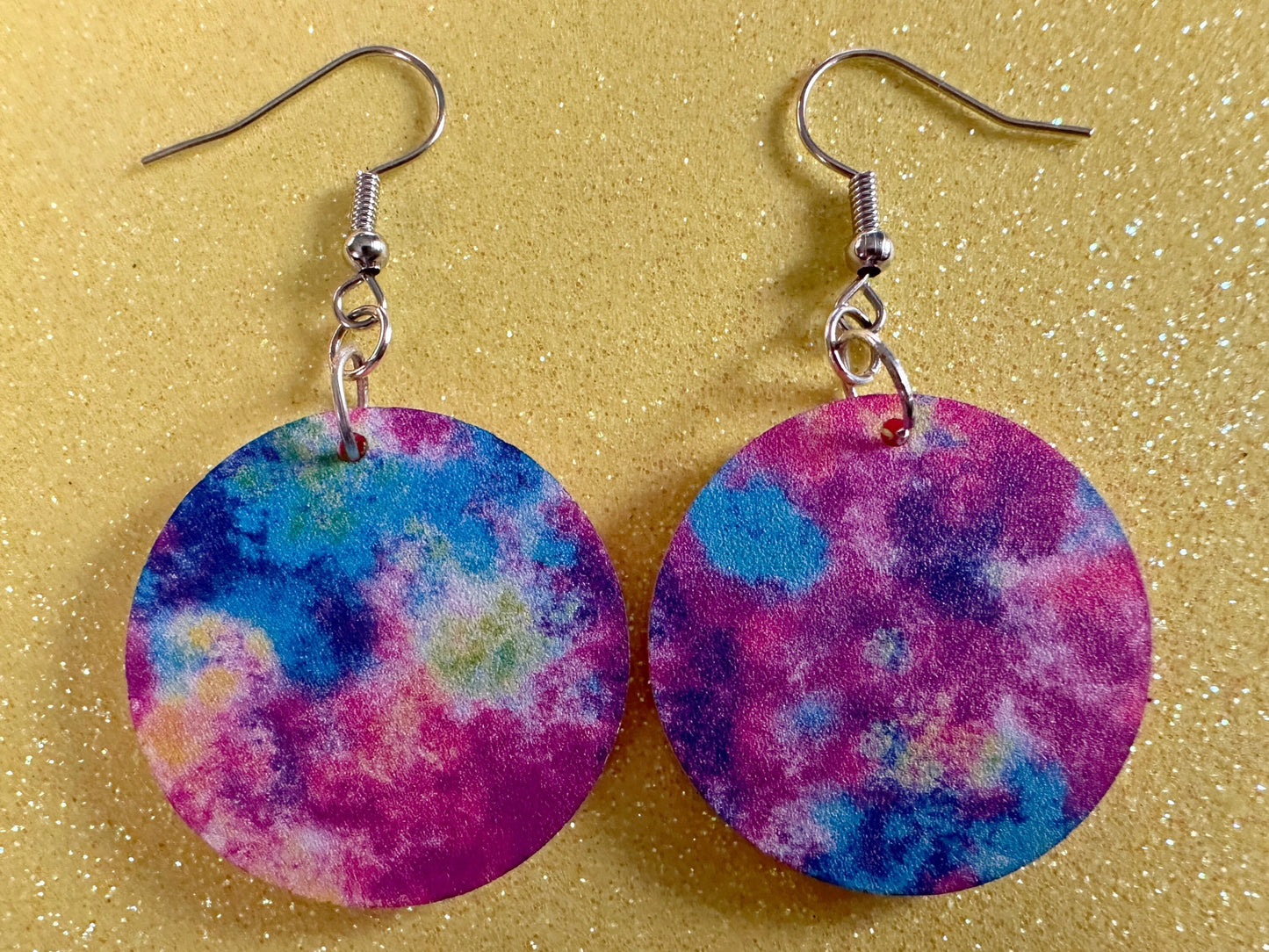 Acrylic Pour Earrings: Laser Cut Acrylic Rainbows, Colorful, Paint Splatter, Psychedelic, Magic, Pride, Art, Paint, Gifts for Her/Him/Them