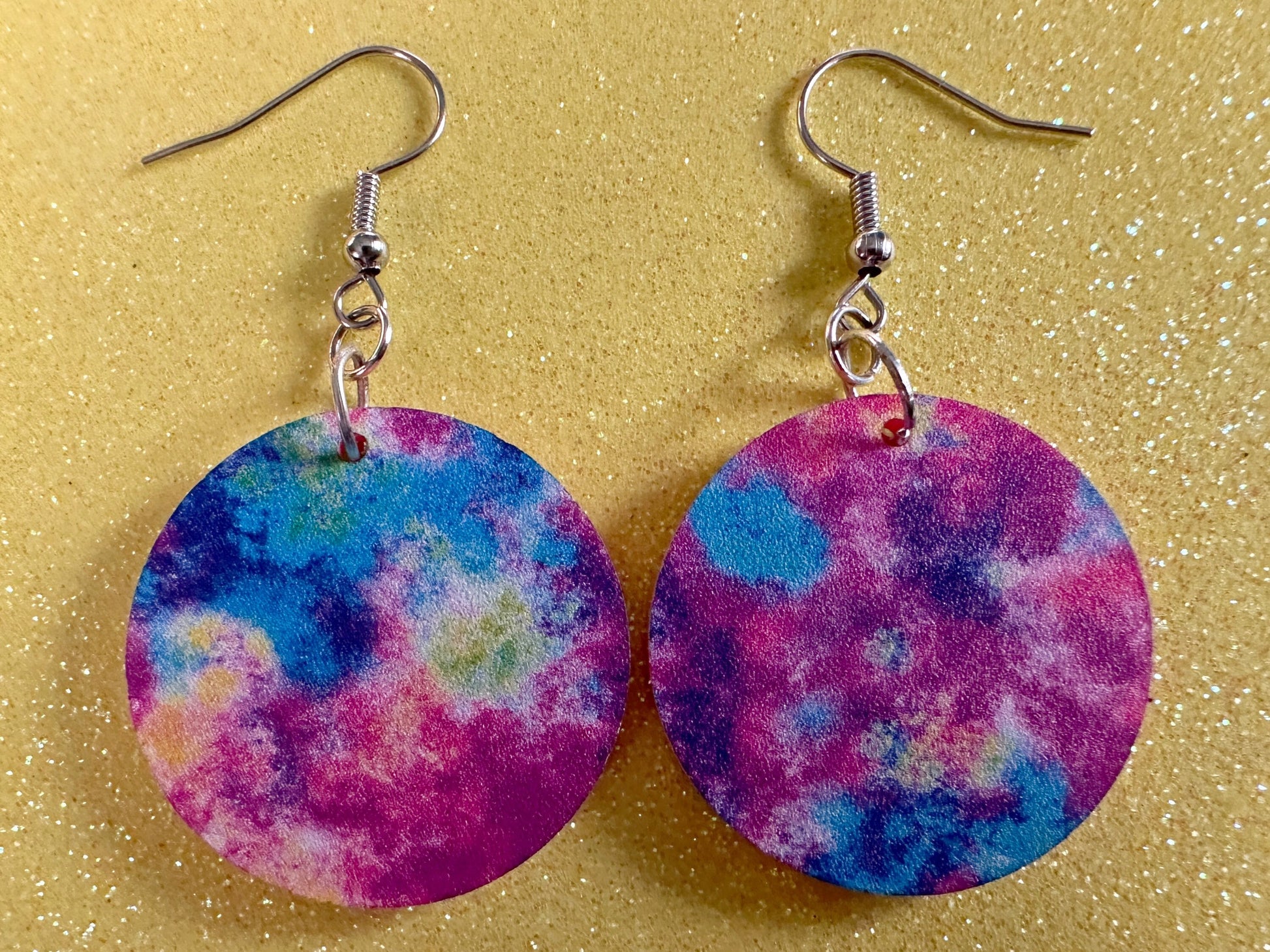 Acrylic Pour Earrings: Laser Cut Acrylic Rainbows, Colorful, Paint Splatter, Psychedelic, Magic, Pride, Art, Paint, Gifts for Her/Him/Them