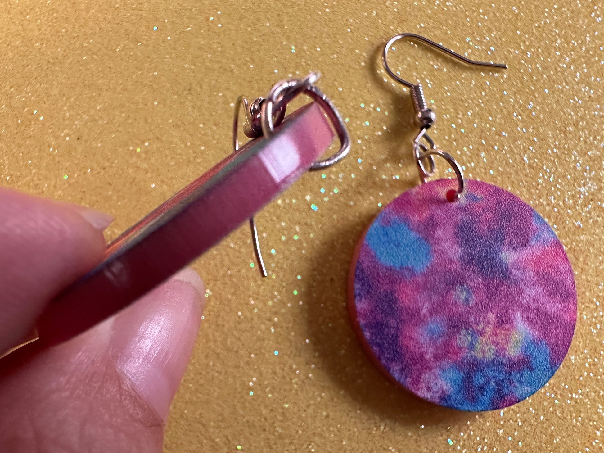 Acrylic Pour Earrings: Laser Cut Acrylic Rainbows, Colorful, Paint Splatter, Psychedelic, Magic, Pride, Art, Paint, Gifts for Her/Him/Them
