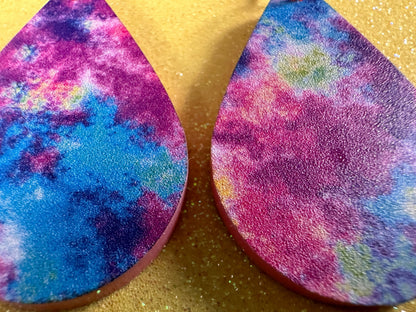 Acrylic Pour Earrings: Laser Cut Acrylic Rainbows, Colorful, Paint Splatter, Psychedelic, Magic, Pride, Art, Paint, Gifts for Her/Him/Them