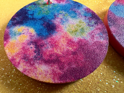 Acrylic Pour Earrings: Laser Cut Acrylic Rainbows, Colorful, Paint Splatter, Psychedelic, Magic, Pride, Art, Paint, Gifts for Her/Him/Them