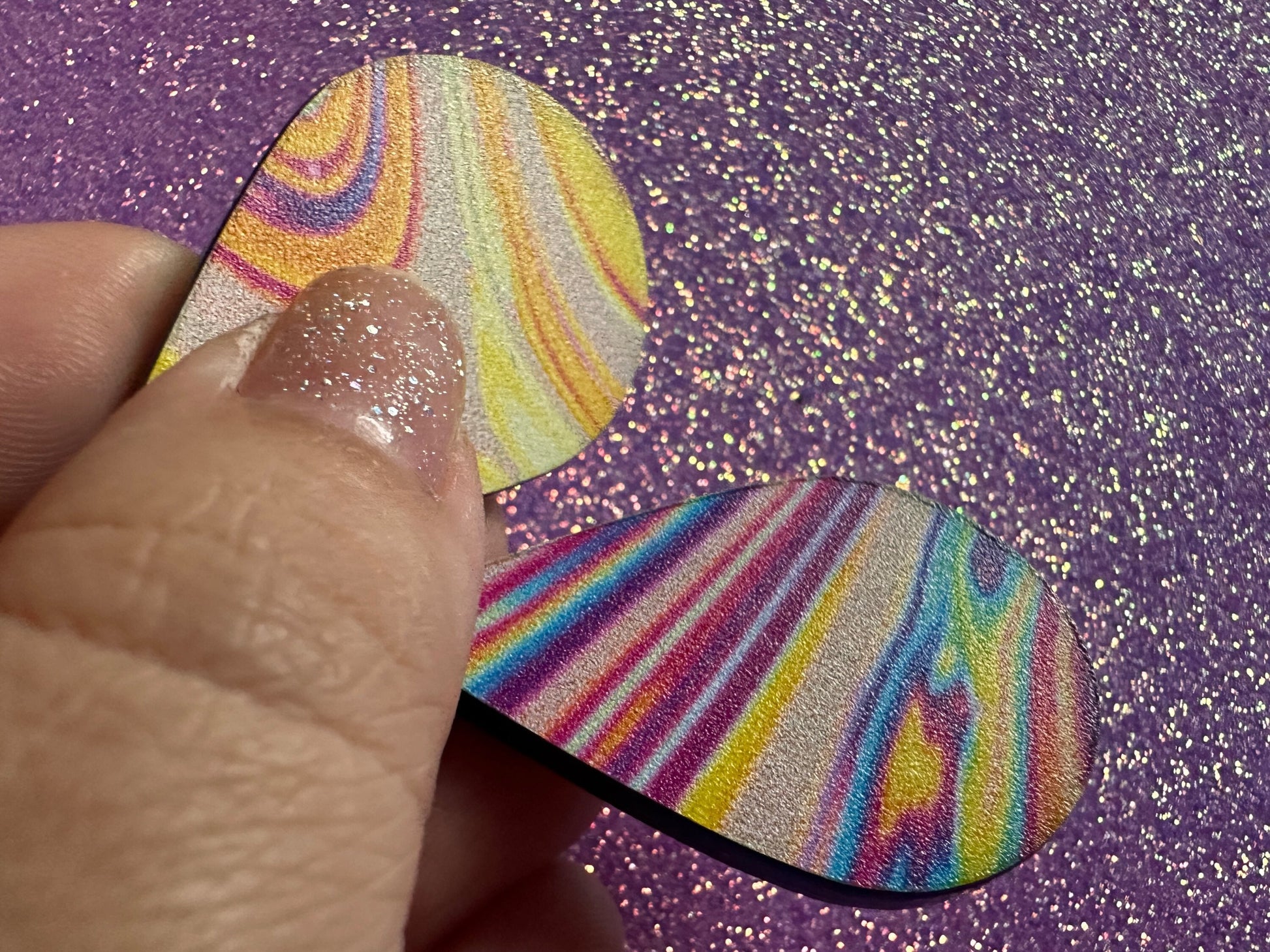 Acrylic Pour Earrings: Laser Cut Acrylic Rainbows, Colorful, Paint Splatter, Psychedelic, Magic, Pride, Art, Paint, Gifts for Her/Him/Them