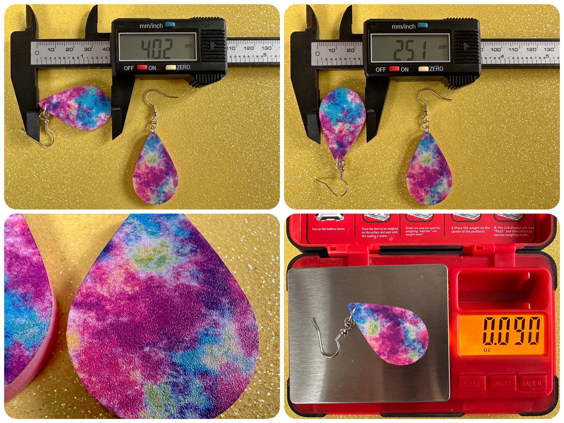 Acrylic Pour Earrings: Laser Cut Acrylic Rainbows, Colorful, Paint Splatter, Psychedelic, Magic, Pride, Art, Paint, Gifts for Her/Him/Them