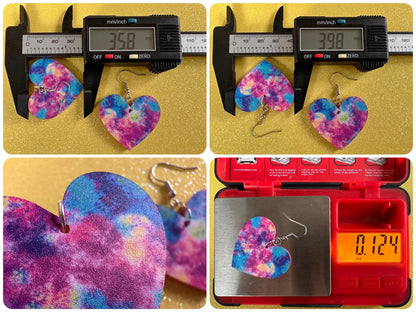 Acrylic Pour Earrings: Laser Cut Acrylic Rainbows, Colorful, Paint Splatter, Psychedelic, Magic, Pride, Art, Paint, Gifts for Her/Him/Them