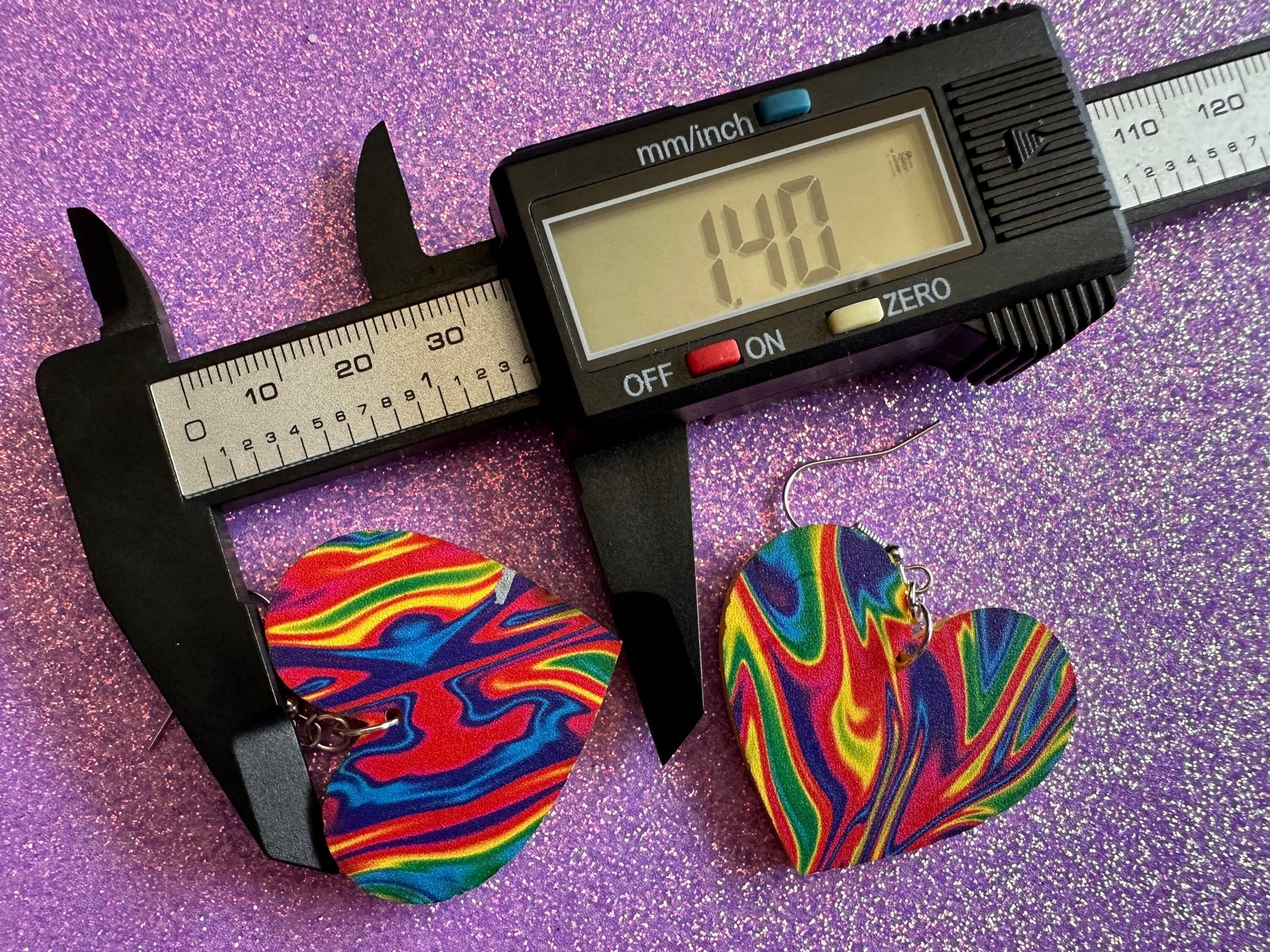 Acrylic Pour Heart Earrings: Laser Cut Acrylic Rainbows, Colorful, Paint Splatter, Psychedelic, Magic, Pride, Art, Gifts for Her/Him/Them