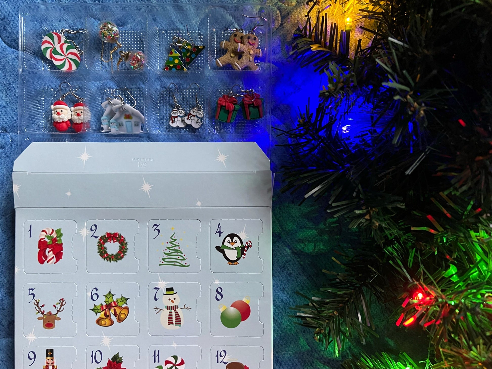 Advent Calendar (Earring-licious): 24 Days of Christmas Earrings, Christmas Gift, Present, Gifts for Her/Him/Them