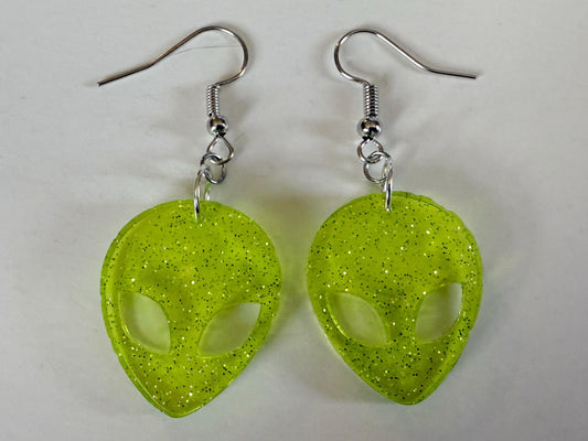 Alien Earrings: Laser Cut Acrylic Aliens, Cow Abduction, Area 51, Aliens, Extraterrestrial, Astronomy, Gag Gift, Gifts for Her/Him/Them