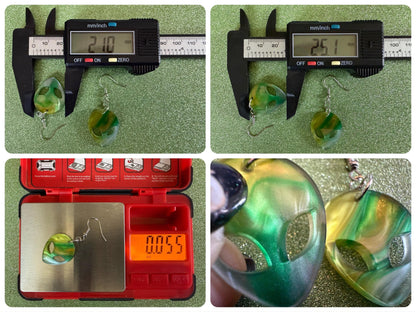 Alien Earrings: Laser Cut Acrylic Aliens, Cow Abduction, Area 51, Aliens, Extraterrestrial, Astronomy, Gag Gift, Gifts for Her/Him/Them