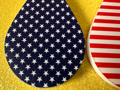 American Flag Earrings: Laser Cut Acrylic USA Flags, July 4th, 4th of July, United States, Patriot, Independence Day, Gifts for Her/Him/Them