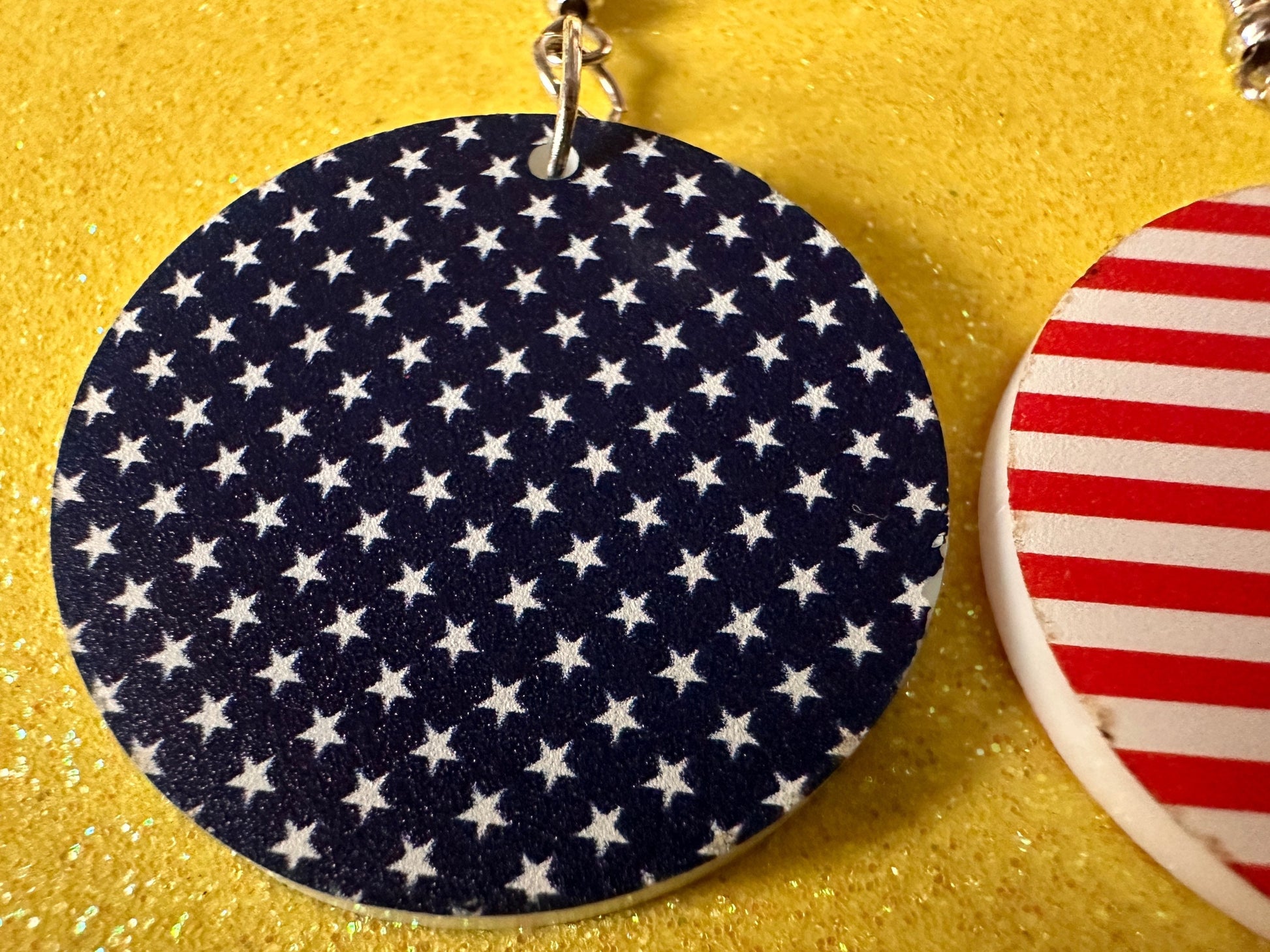 American Flag Earrings: Laser Cut Acrylic USA Flags, July 4th, 4th of July, United States, Patriot, Independence Day, Gifts for Her/Him/Them