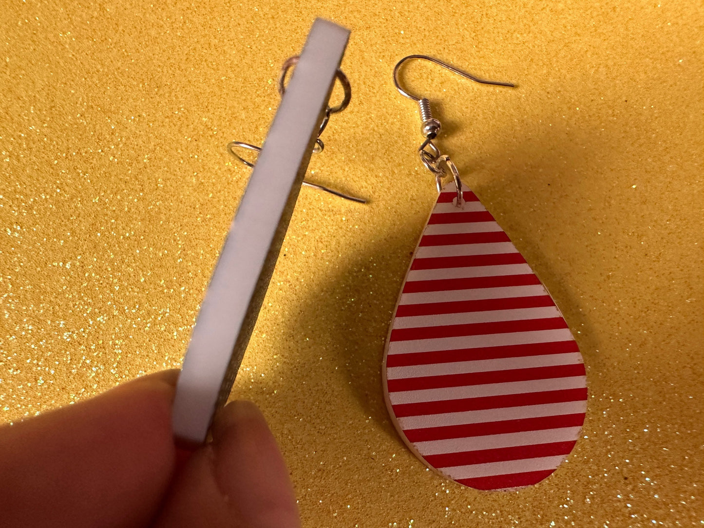 American Flag Earrings: Laser Cut Acrylic USA Flags, July 4th, 4th of July, United States, Patriot, Independence Day, Gifts for Her/Him/Them
