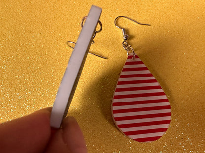 American Flag Earrings: Laser Cut Acrylic USA Flags, July 4th, 4th of July, United States, Patriot, Independence Day, Gifts for Her/Him/Them