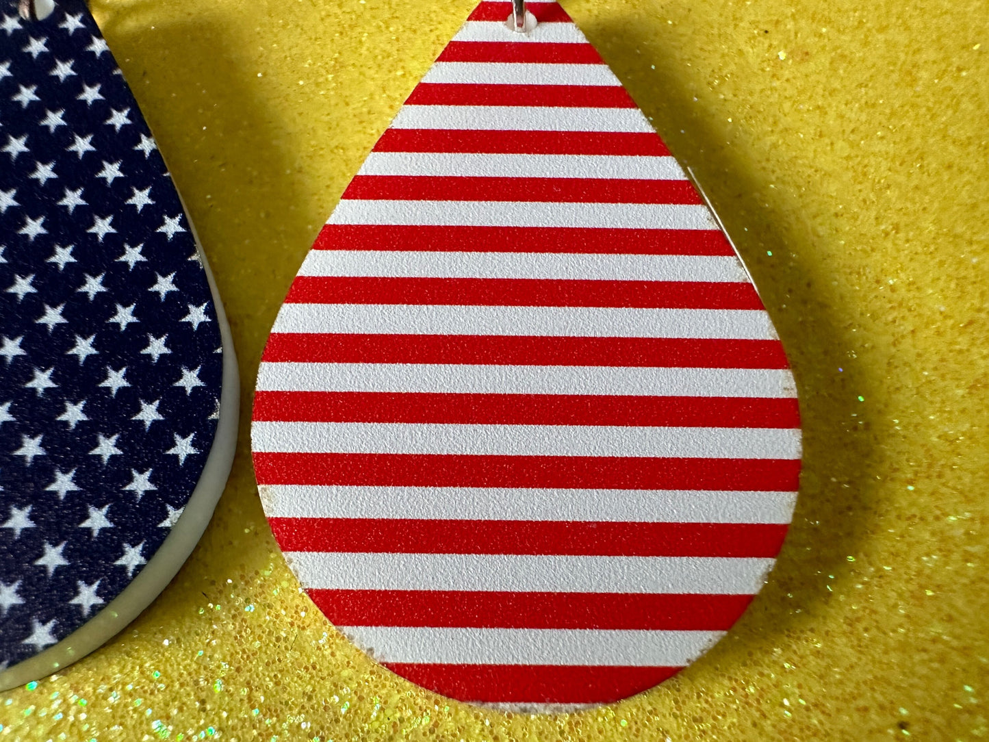 American Flag Earrings: Laser Cut Acrylic USA Flags, July 4th, 4th of July, United States, Patriot, Independence Day, Gifts for Her/Him/Them