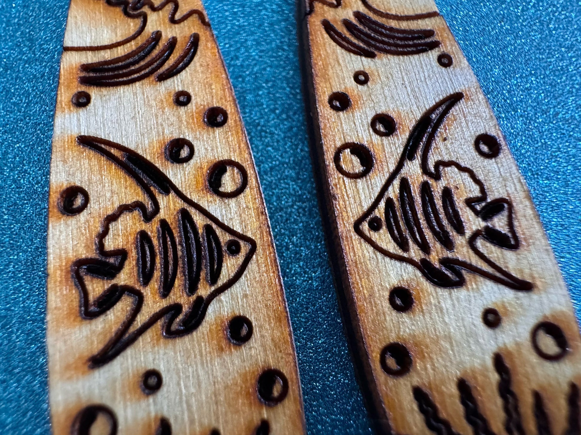 Angel Fish Earrings: Laser Cut Wood Sea Creature, Waves, Ocean, Seaweed, Diving, Tropical Dive, Hawaii, Aquatic, Best Gifts for Her/Him/Them