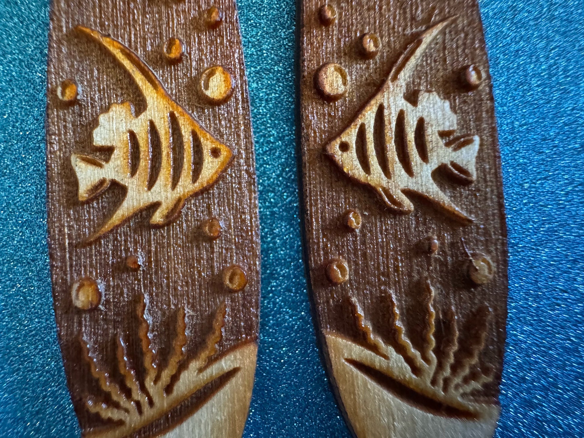 Angel Fish Earrings: Laser Cut Wood Sea Creature, Waves, Ocean, Seaweed, Diving, Tropical Dive, Hawaii, Aquatic, Best Gifts for Her/Him/Them