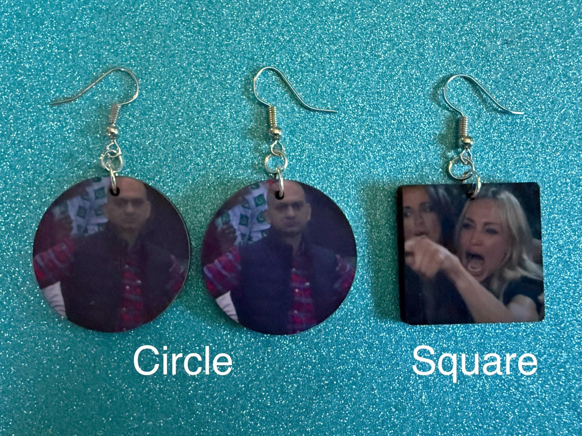 Angry Man with Hands on Hips Meme Earrings: Wooden Sublimated Meme Earrings, Angry Meme, Novelty, Pop Culture, Best Gifts for Her/Him/Them