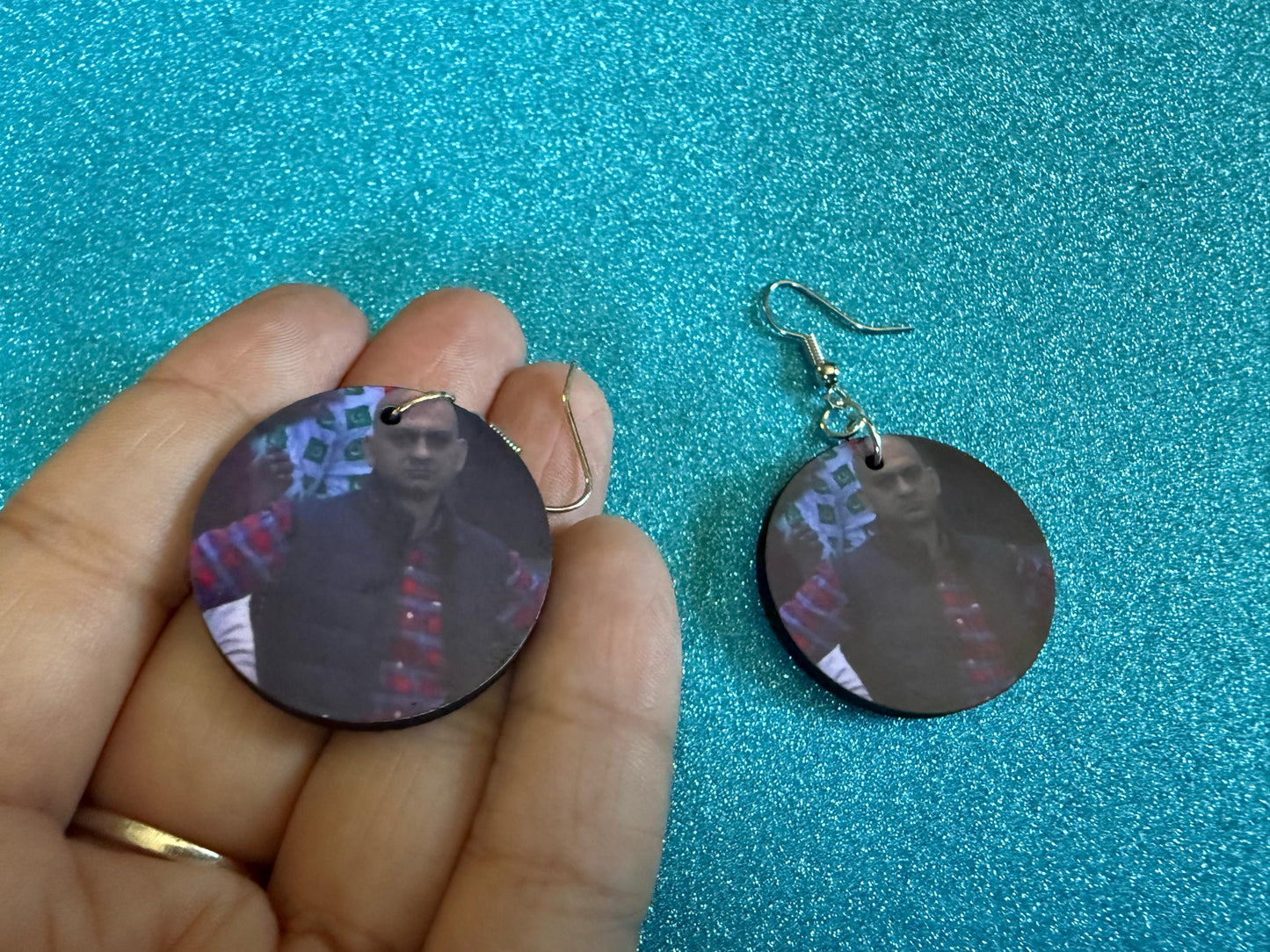 Angry Man with Hands on Hips Meme Earrings: Wooden Sublimated Meme Earrings, Angry Meme, Novelty, Pop Culture, Best Gifts for Her/Him/Them