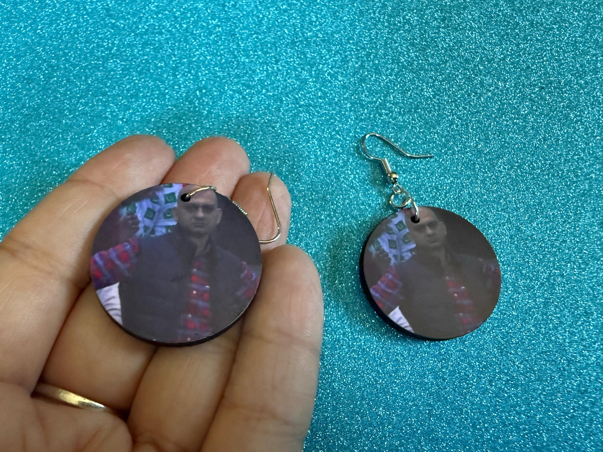 Angry Man with Hands on Hips Meme Earrings: Wooden Sublimated Meme Earrings, Angry Meme, Novelty, Pop Culture, Best Gifts for Her/Him/Them